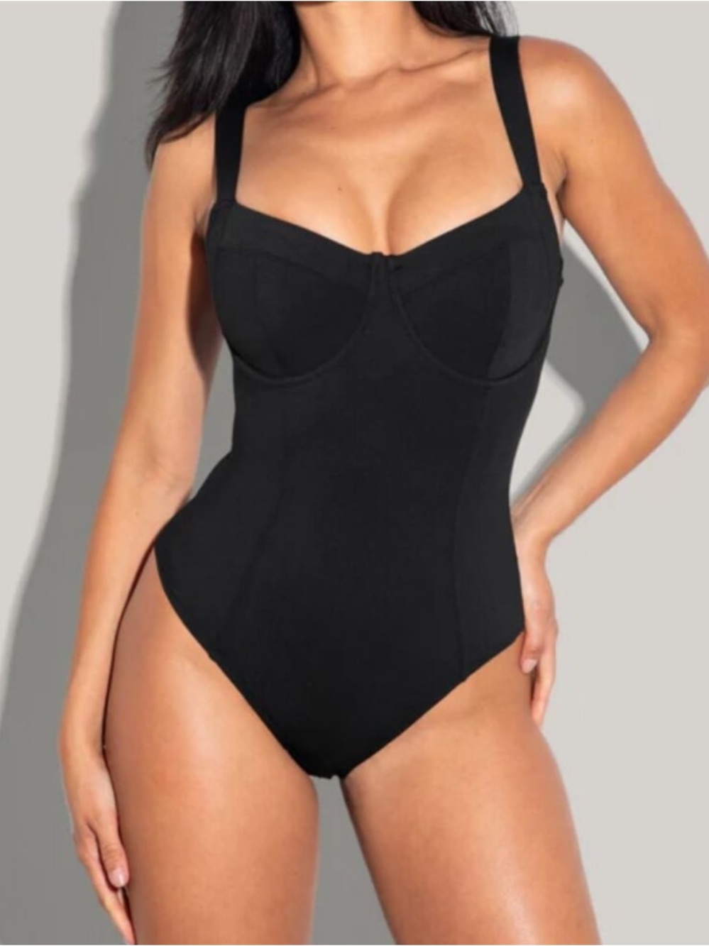 TA3 XL Classic Black One-Piece Swimsuit with Supportive Cups